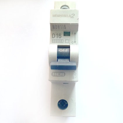 MEM Memshield 2 MDH116 D16 16A 16 Amp MCB Circuit Breaker Type D